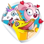 Logo of WhatsApp Stickers - Telegram android Application 