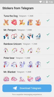 WhatsApp Stickers - Telegram android App screenshot 1